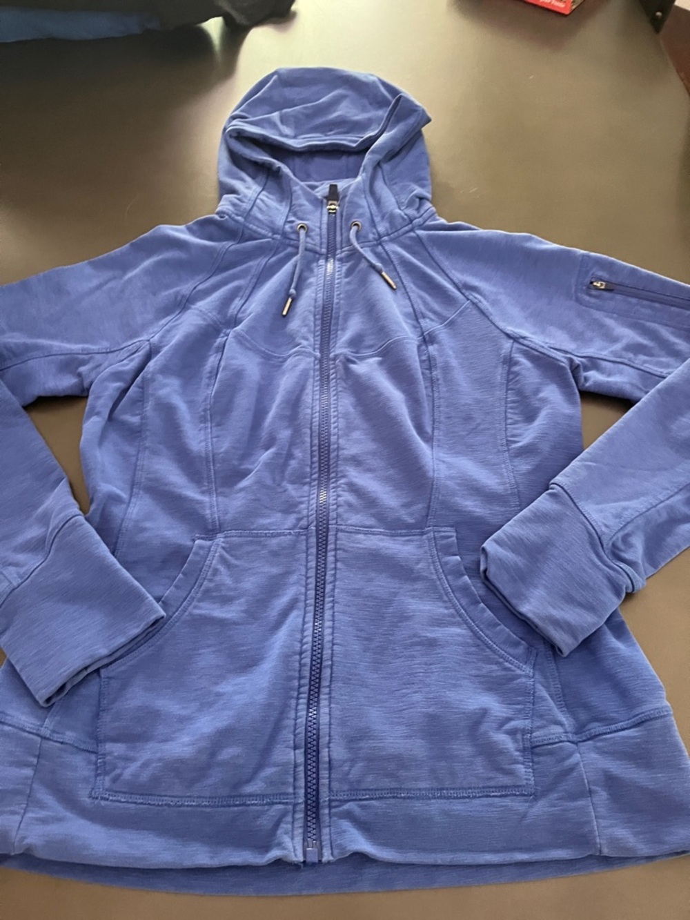 Athleta Sunwashed Blue Full Zip Hoodie Size L